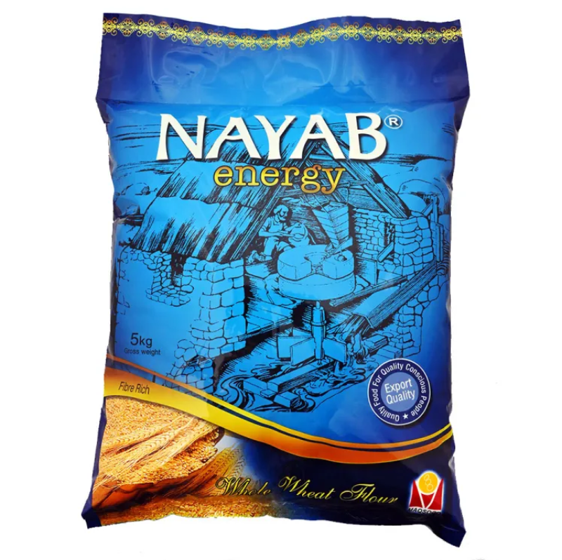 Nayab Whole Wheat Flour 5 Kg Fiber Rich