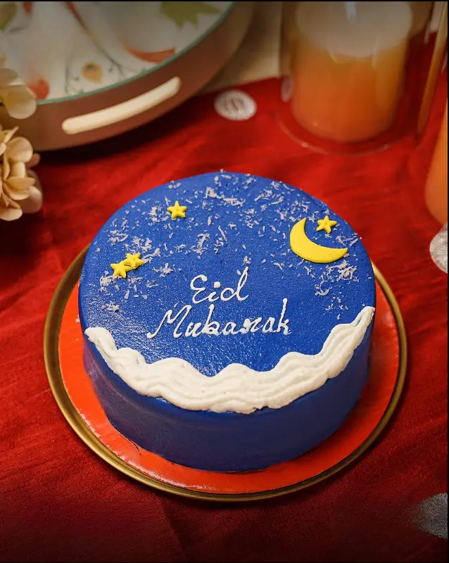 Blue Eid Mubarak 1lb Chocolate