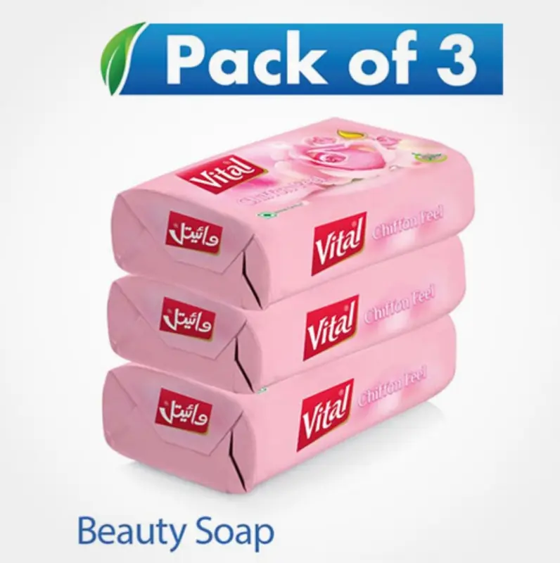 Vital Beauty Soap Pack of 3 x 128G
