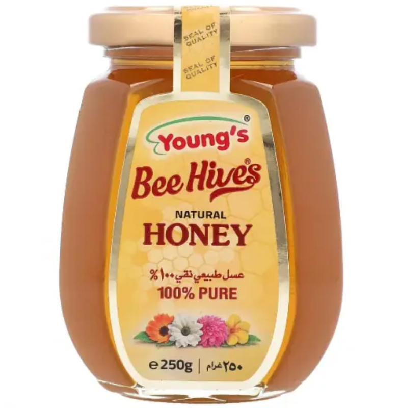 Youngs Natural Honey 250 gm Glass Jar