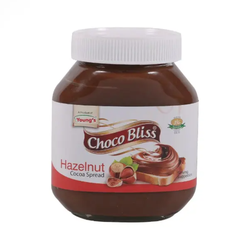 Youngs Chocobliss Hazelnut Chocolate Spread 350gm Glass Jar